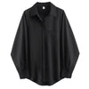 Zadily 2023 Spring Oversized Chic White Button-Up Blouse ATHLEXES