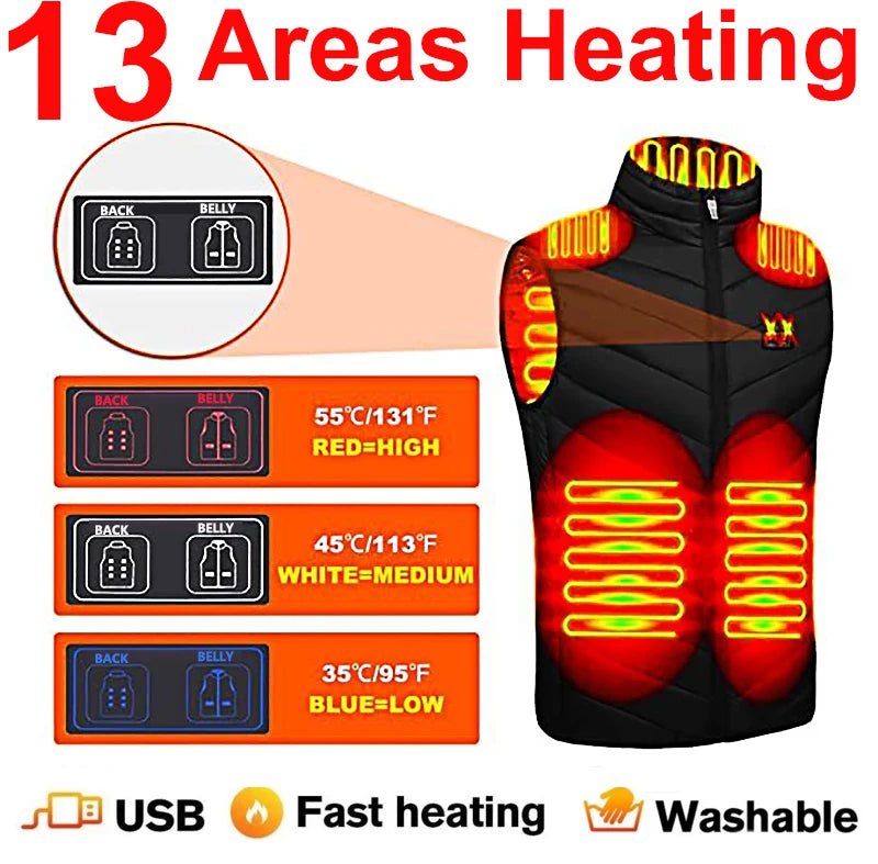 9-Zone USB Electric Heated Vest ATHLEXES