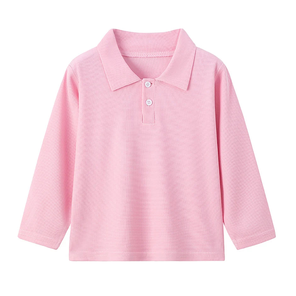 Stylish Kids' Solid Color Polo T-Shirt ATHLEXES