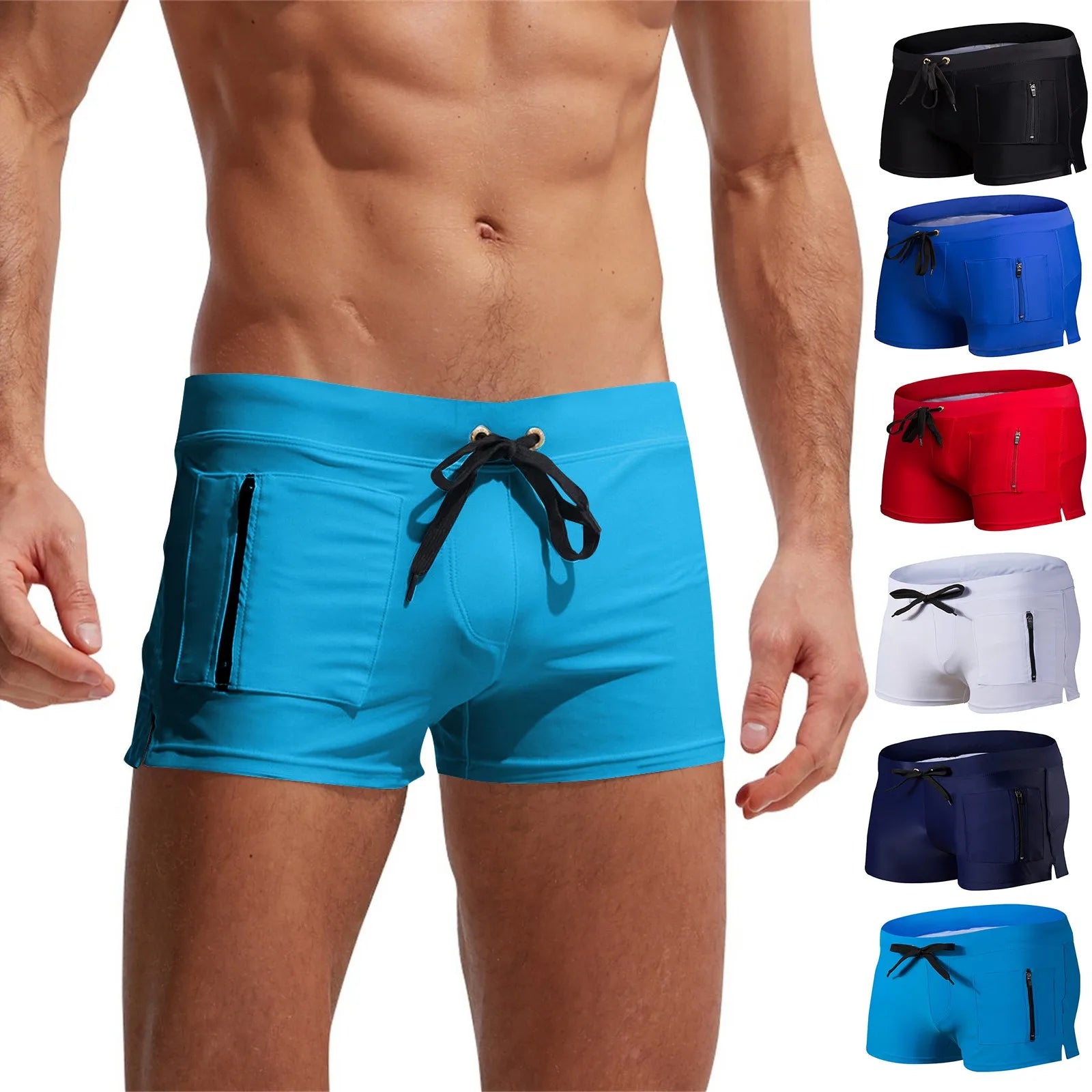 AquaComfort Men's Board Shorts with Zipper Pockets ATHLEXES