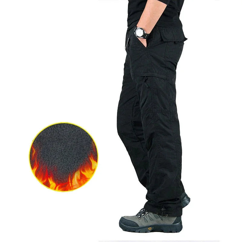 Ultimate Warm Fleece Tactical Cargo Hiking Pants ATHLEXES