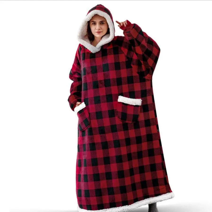 Oversized Flannel Blanket Hoodie ATHLEXES