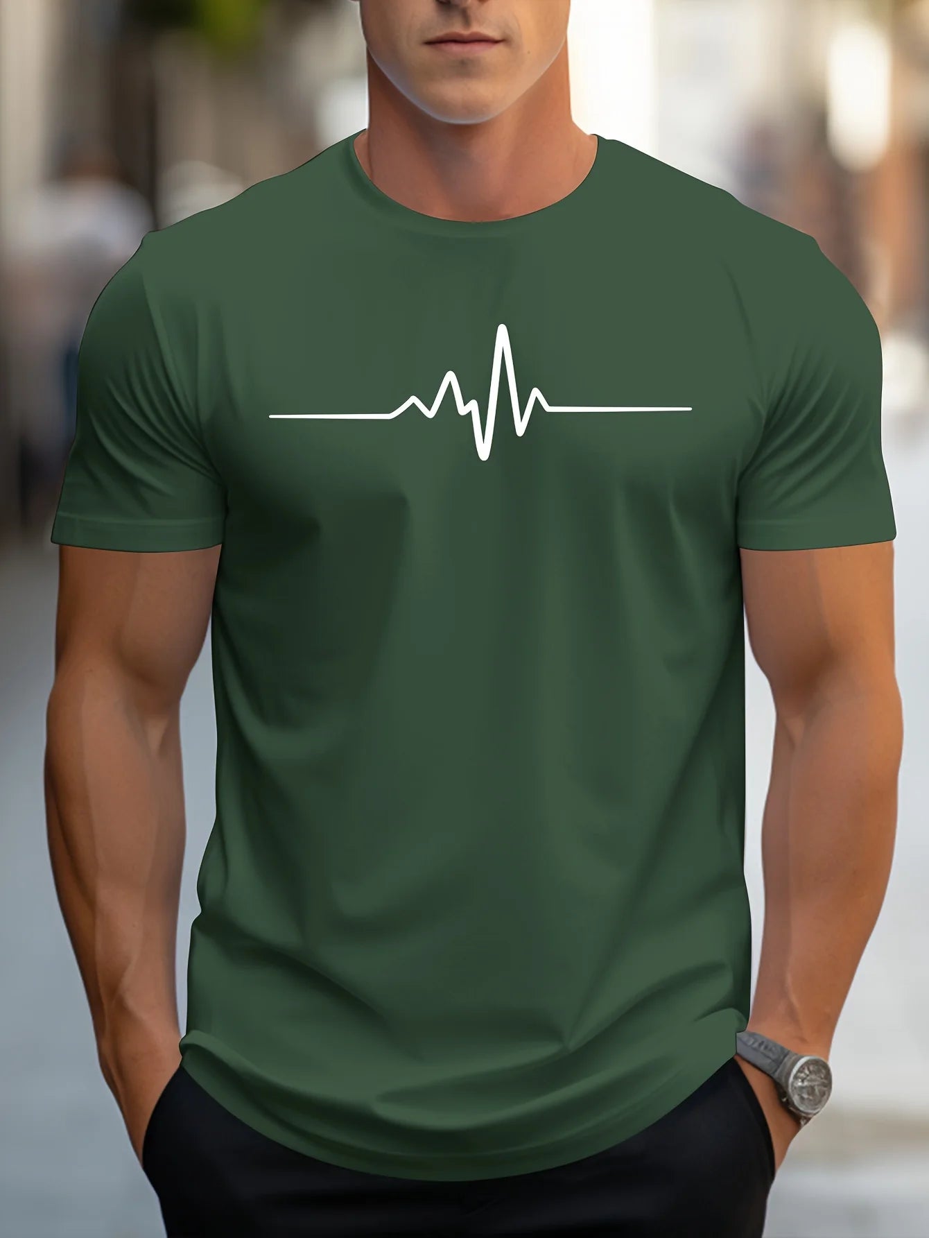 Graphic Cotton Casual Tee for Men ATHLEXES