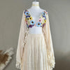 Beige Maternity Photo Dress Set with Applique ATHLEXES