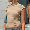Blue Y2K Backless Crop Top for Women ATHLEXES
