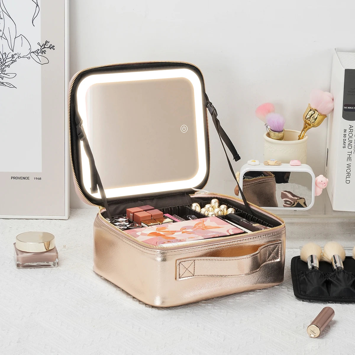 LuxeGlow LED Travel Makeup Organizer ATHLEXES