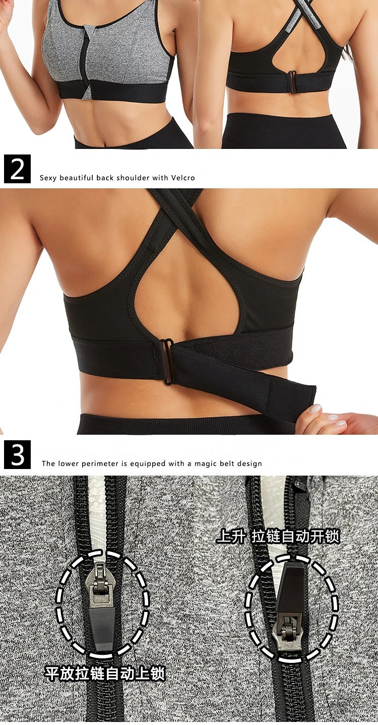 Premier Fit Plus Size Zip Sports Bra ATHLEXES