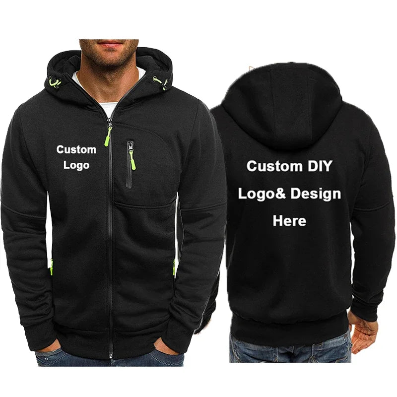 UrbanStyle Men's Hooded Zipper Jacket with Custom Logo ATHLEXES