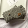 Knitted Fingerless Gloves Winter Thicken Warm Touch Screen Gloves for Men Women Gloves Warm Half Finger Student Gloves ATHLEXES