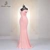 Pink Mermaid Elegance Off Shoulder Evening Dress ATHLEXES
