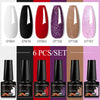 NailArt Pro 6pc UV Gel Polish Kit for Manicure ATHLEXES