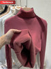 Korean Style Velvet Turtleneck Sweater for Women ATHLEXES