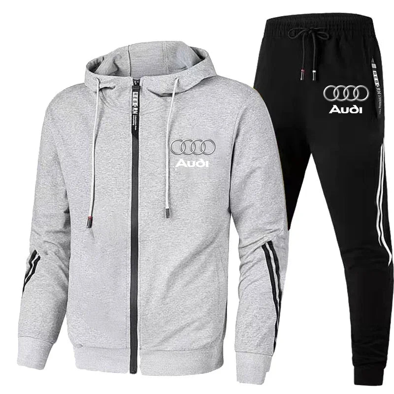 Audi Logo Autumn Winter Tracksuit Set for Men ATHLEXES