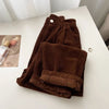 Chic Retro High Waist Corduroy Pants for Timeless Style ATHLEXES
