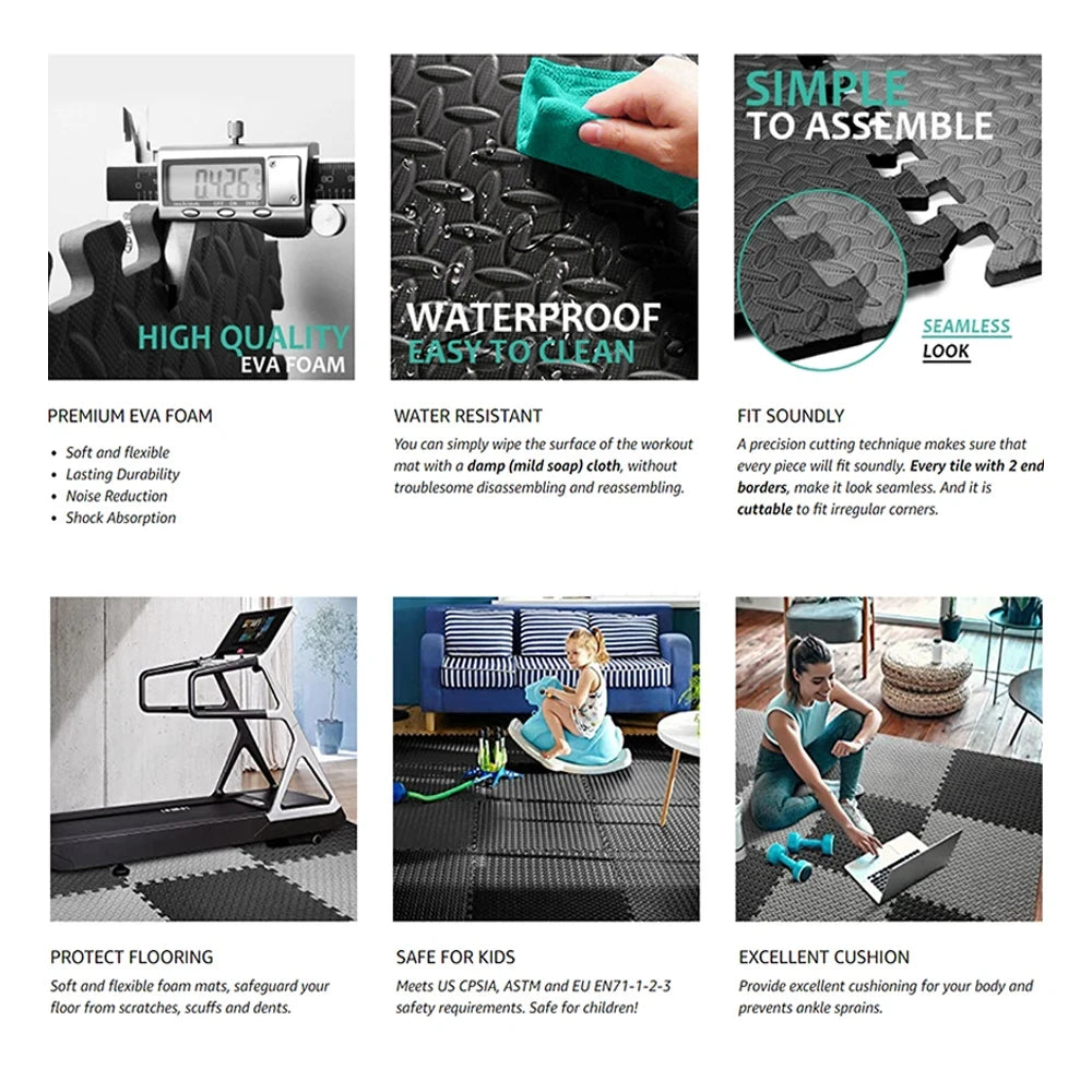 Premium EVA Fitness Mats for Home Workouts ATHLEXES