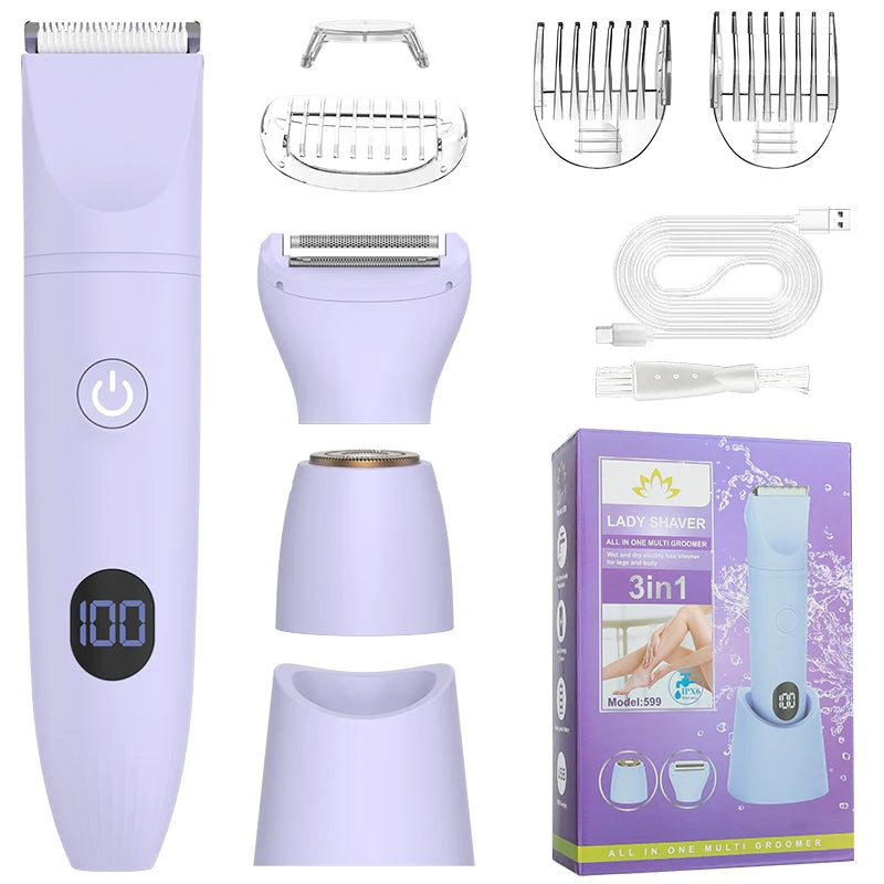 RESUXI 3 in 1 Women's Electric Hair Trimmer ATHLEXES
