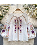Vintage Elegance Embroidered Autumn Blouse D5541 ATHLEXES