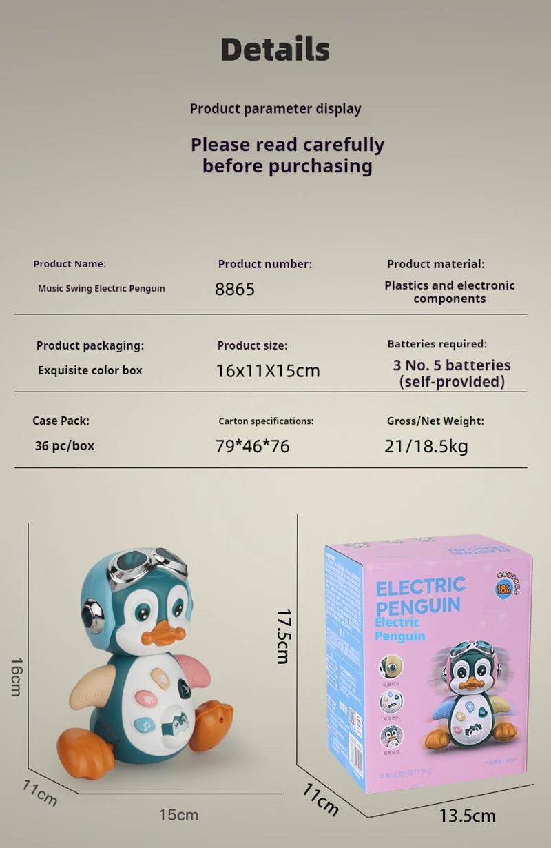 Dancing Penguin Interactive Baby Toy ATHLEXES