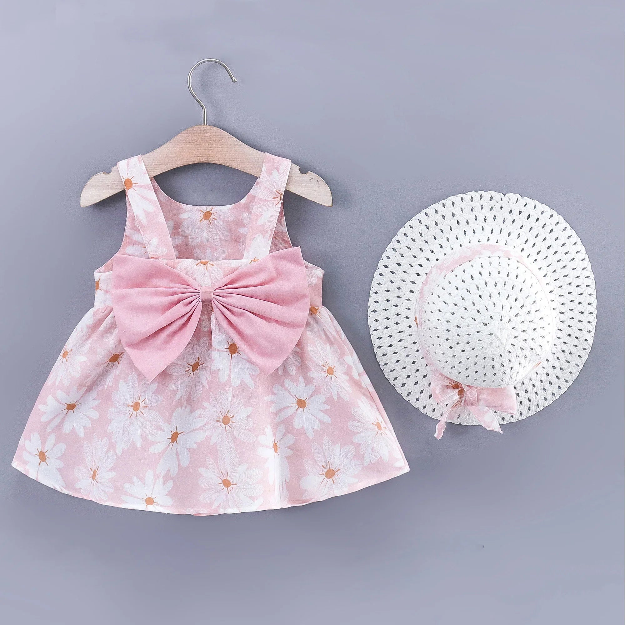 Daisy Charm Bow Back Beach Dress for Girls ATHLEXES