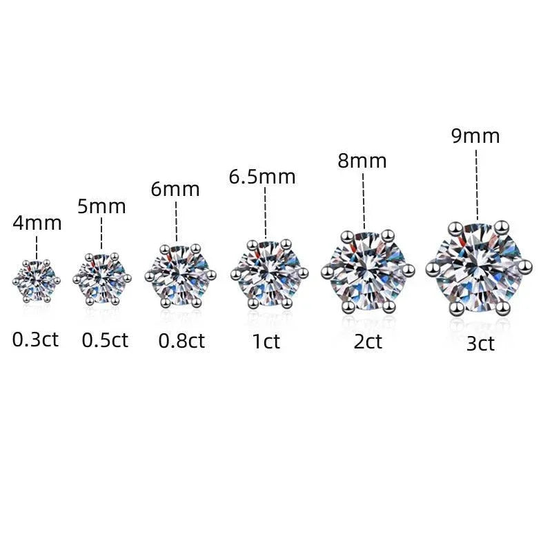 Classic Moissanite Diamond Stud Earrings ATHLEXES