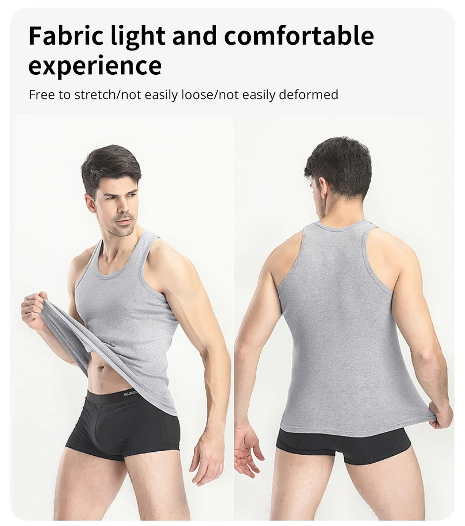 Men's Cotton Slim Fit Casual Fitness Vest ATHLEXES