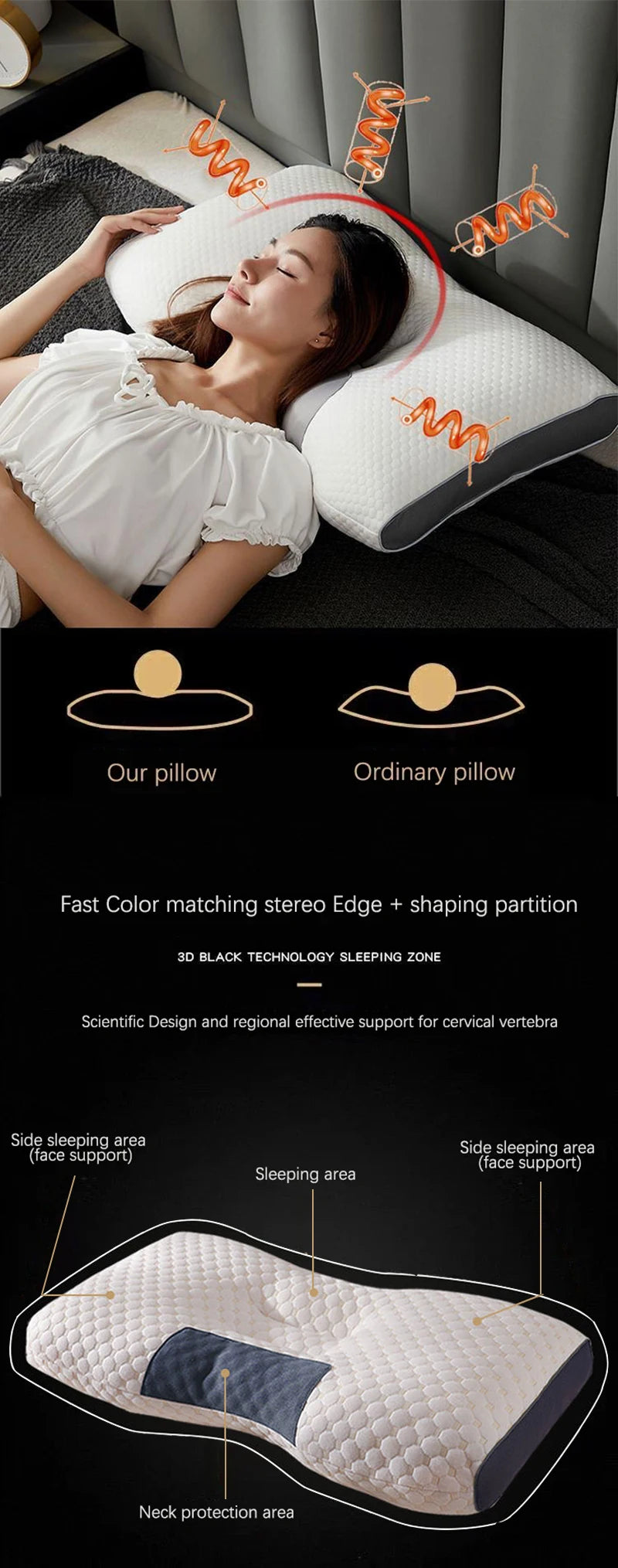Cervical Comfort Massage Neck Pillow ATHLEXES