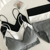 Women's Sports Bra Set Underwear Bra Korean Style Push Up No Steel Ring Bra High Elastic Panty Set ATHLEXES