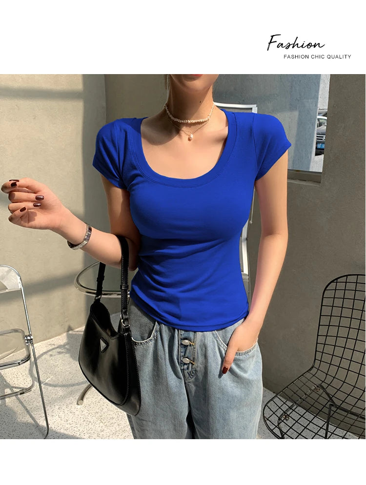 AOSSVIAO 100% Cotton Womenâ??s Slim Fit Tees ATHLEXES
