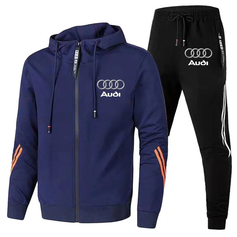 Audi Logo Autumn Winter Tracksuit Set for Men ATHLEXES