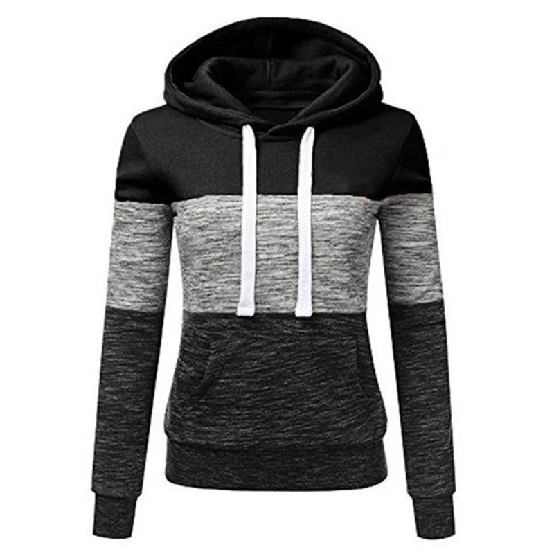 Tricolor Chic Women's Graphic Hoodie Sweatshirt ATHLEXES