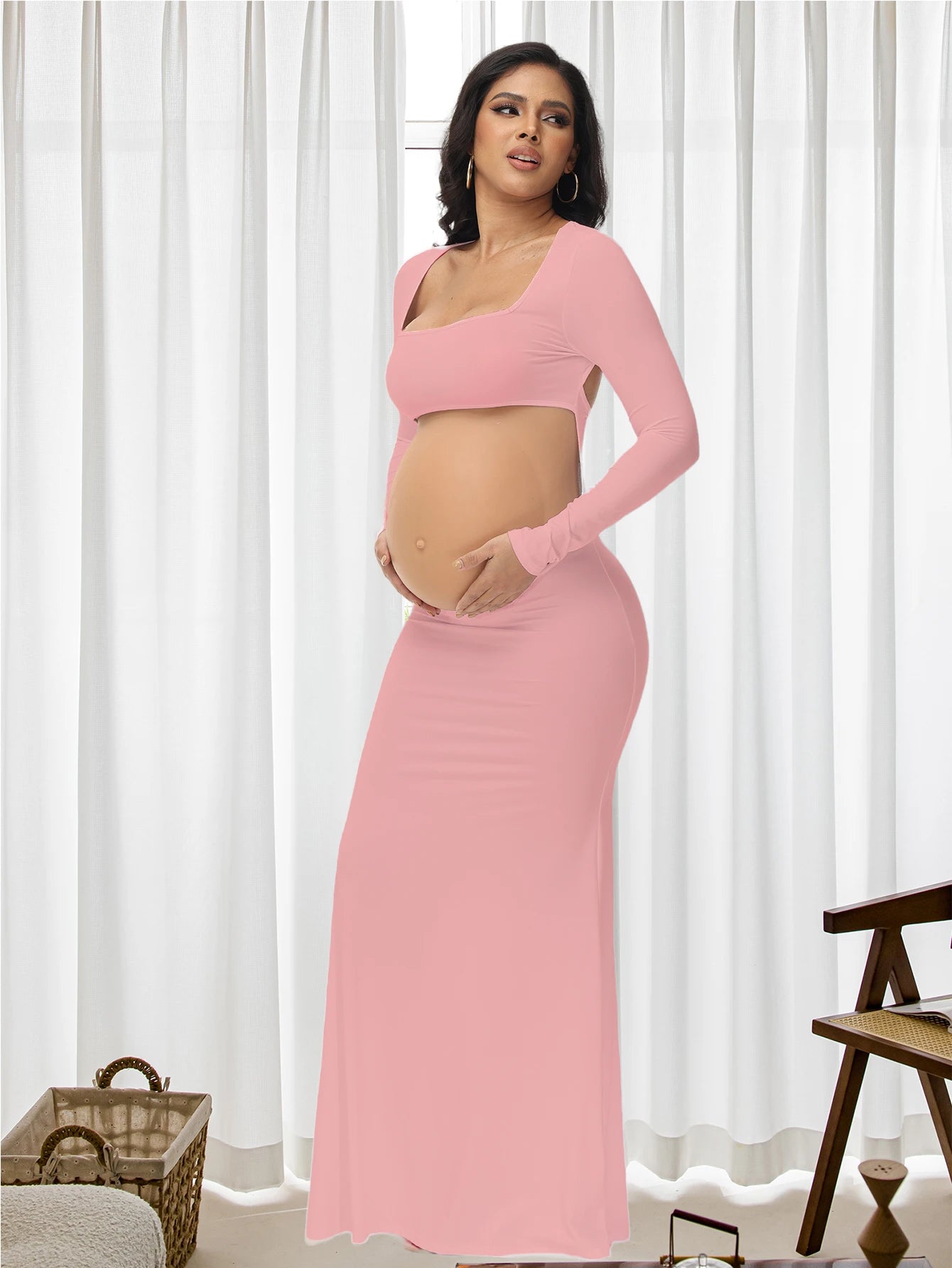 Elegant Maternity Bodycon Wedding Dress ATHLEXES