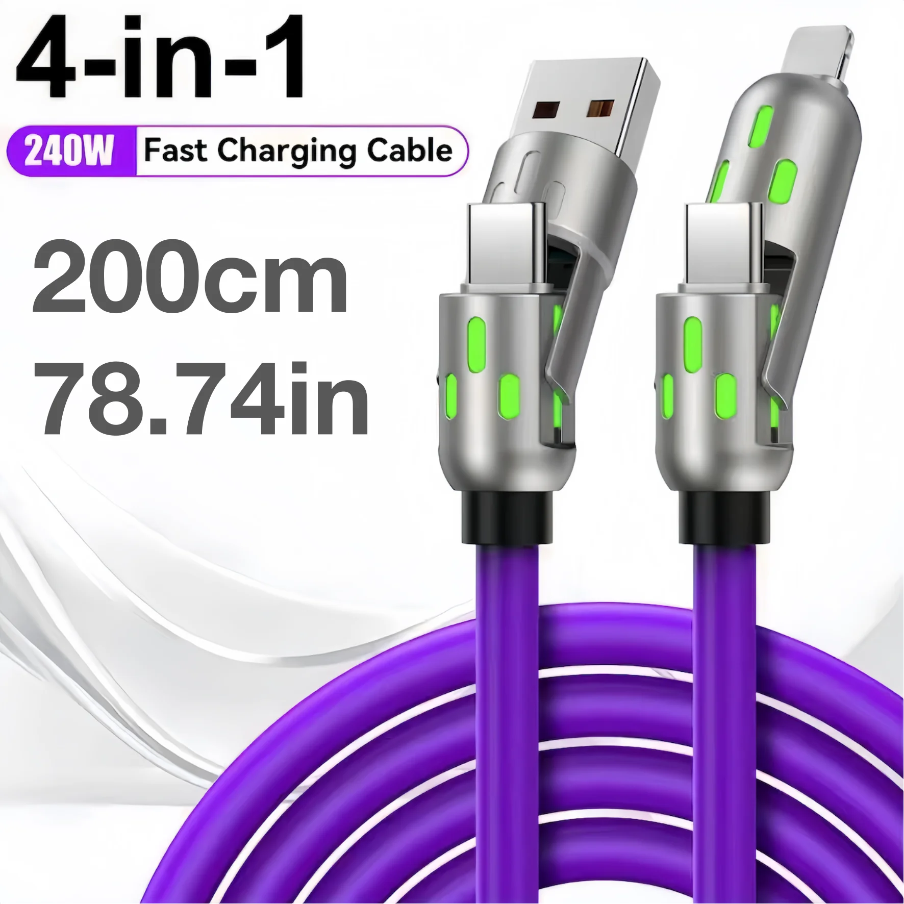 PowerSync 240W 4-in-1 Fast Charging Cable ATHLEXES