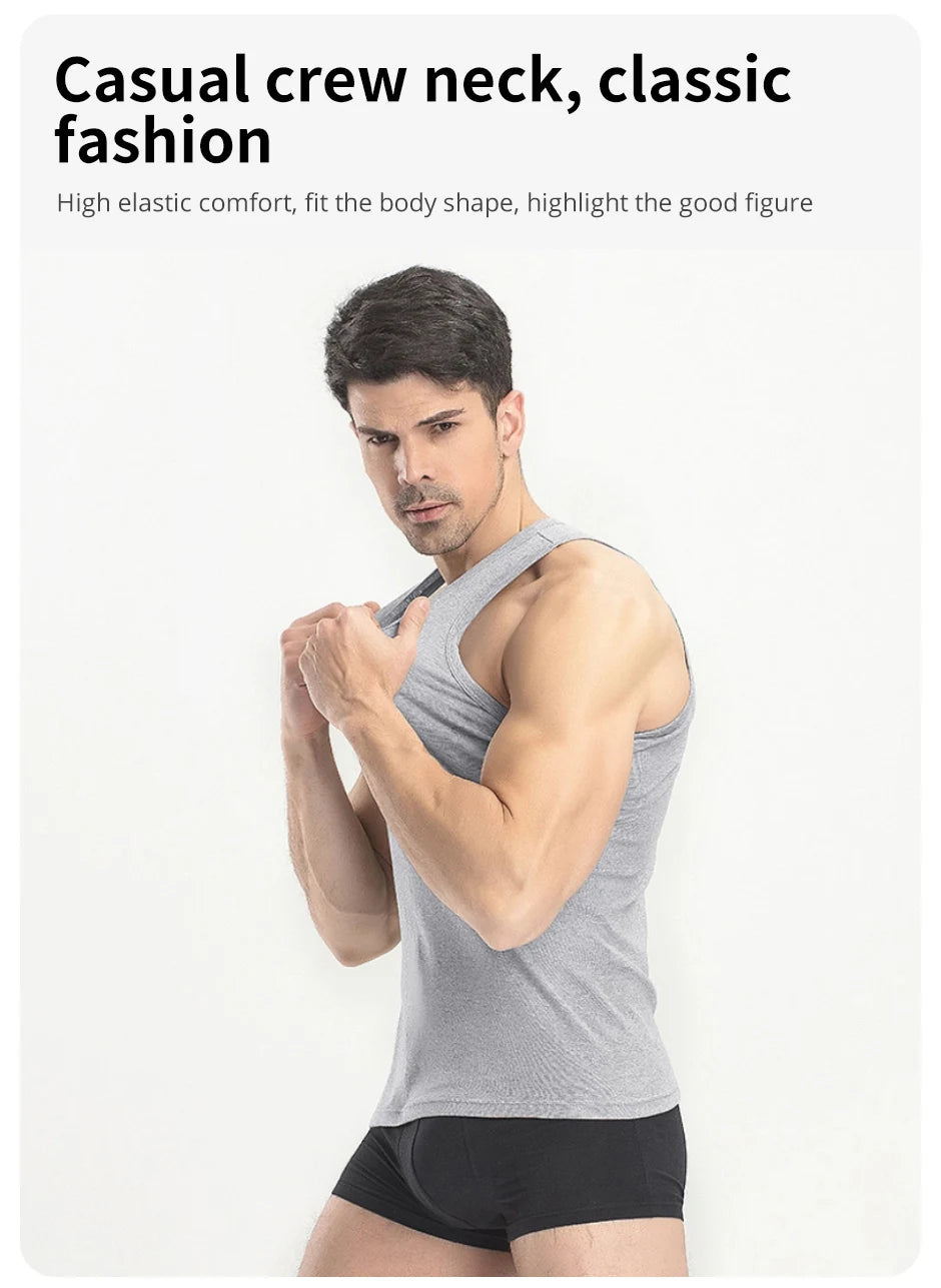 Men's Cotton Slim Fit Casual Fitness Vest ATHLEXES