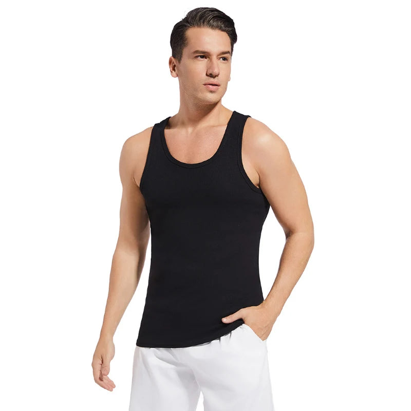 Men's Cotton Slim Fit Casual Fitness Vest ATHLEXES
