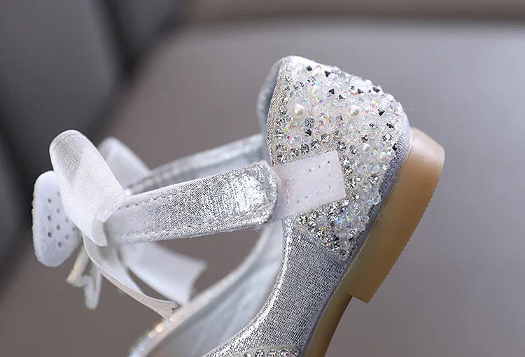 AINYFU Girls' Sequined Princess Shoes with Bowknot 2024 ATHLEXES