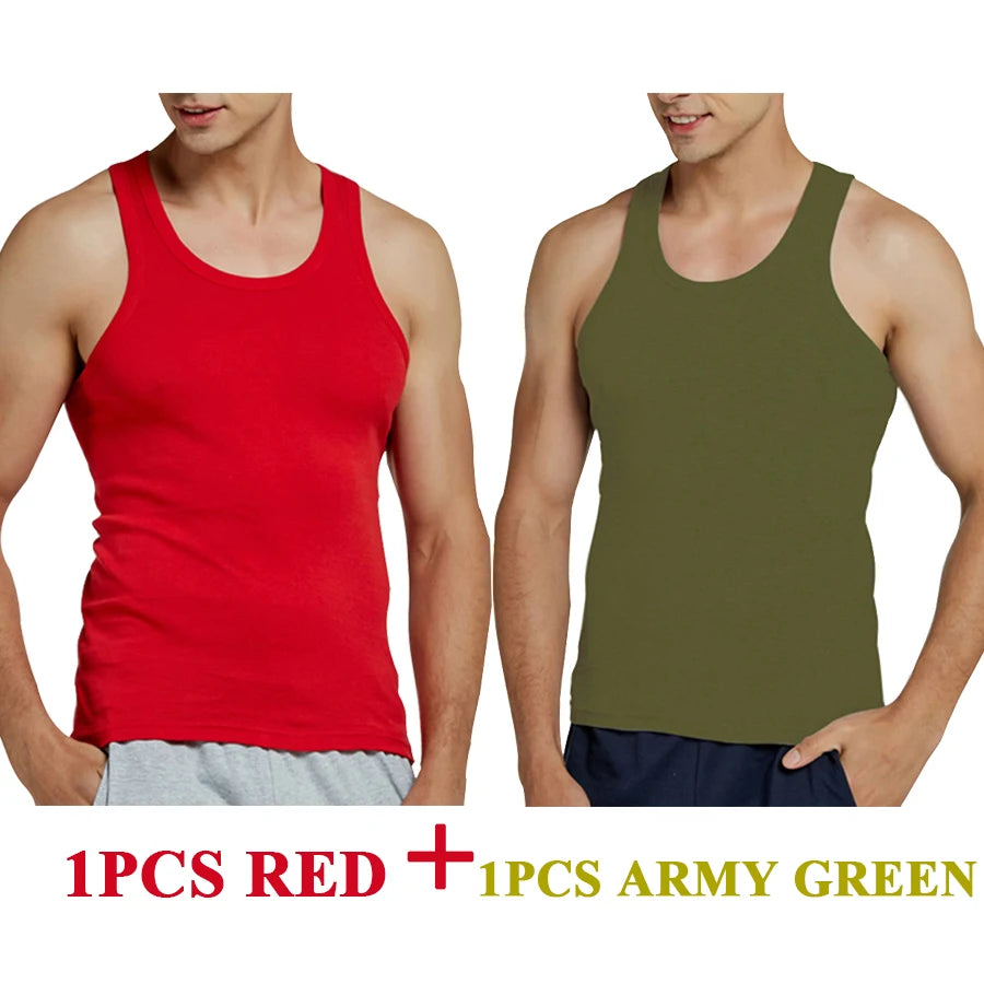 SummerFit Men's Cotton Sleeveless Gym Top ATHLEXES