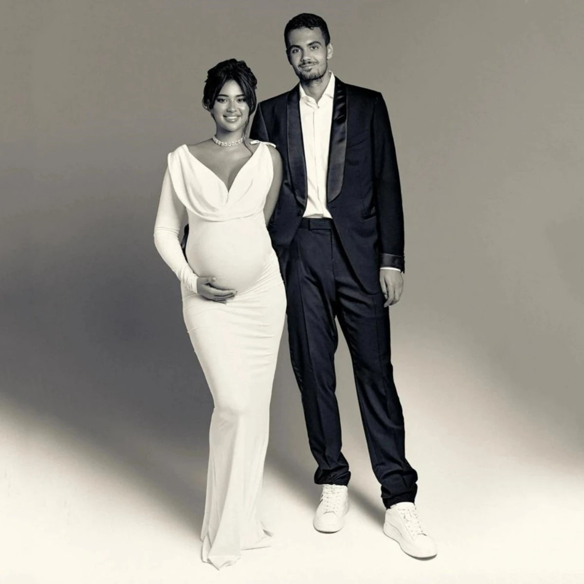 Elegant Maternity Bodycon Dress for Baby Shower ATHLEXES
