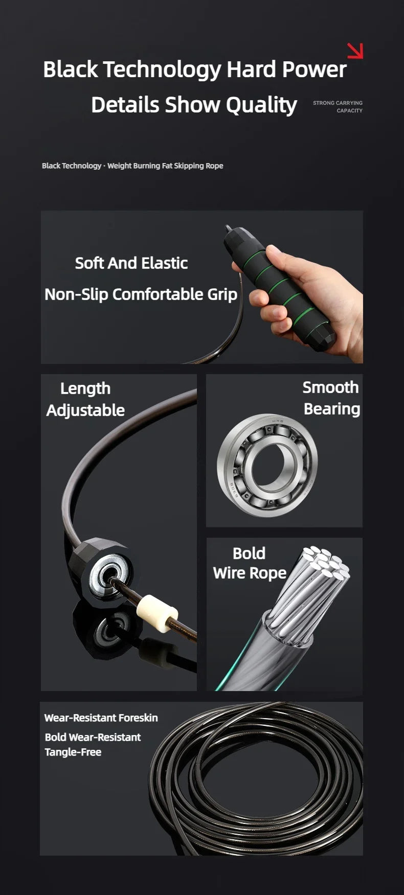 Adjustable Steel Wire Jump Rope for Fitness Training ATHLEXES