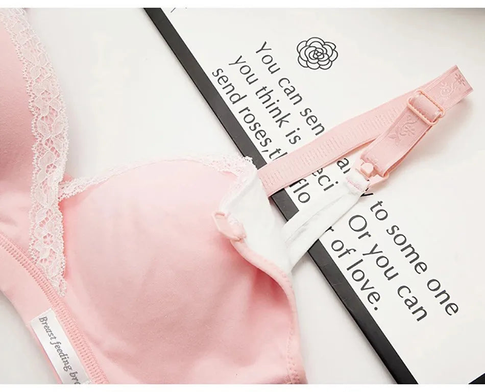 LuxeComfort Maternity Nursing Lace Bralette ATHLEXES