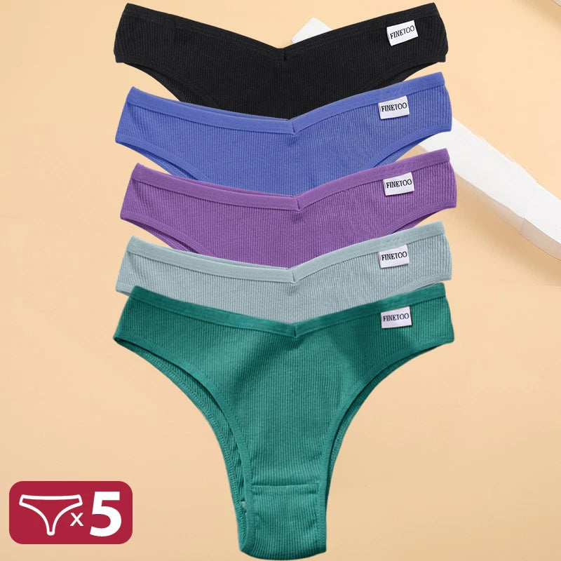 5PCS/Set Cotton Lingerie Panties Sexy Underwear Women Briefs ATHLEXES