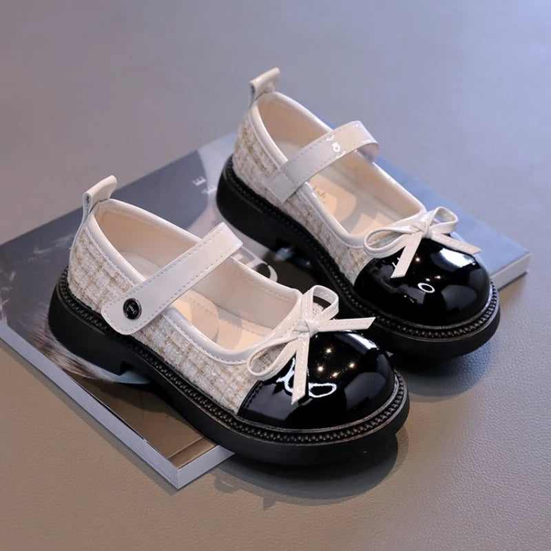 Chic Bowknot Leather Mary Jane Shoes for Girls ATHLEXES