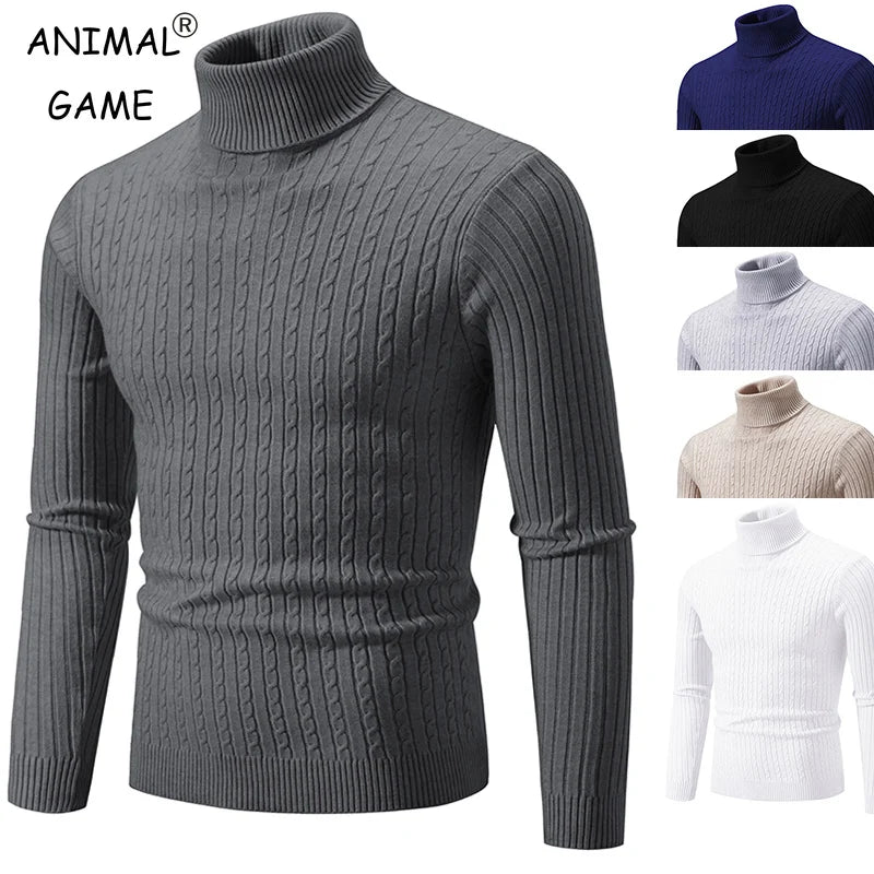 Elevate Warmth Men's Turtleneck Sweater Pullover ATHLEXES