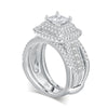 Elegant 2PCS Moissanite Wedding Ring Set 925 Silver ATHLEXES