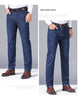 Classic Slim Fit Black Biker Jeans for Men ATHLEXES