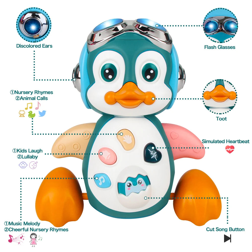 Musical Penguin Interactive Crawling Toy ATHLEXES