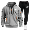 Men's Zipper Hooded Tracksuit with Multi-Pockets ATHLEXES