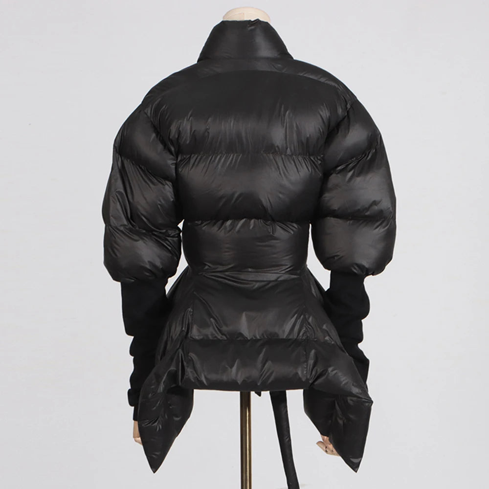 Chic Lace Up Cotton Tunic Coat for Women ATHLEXES