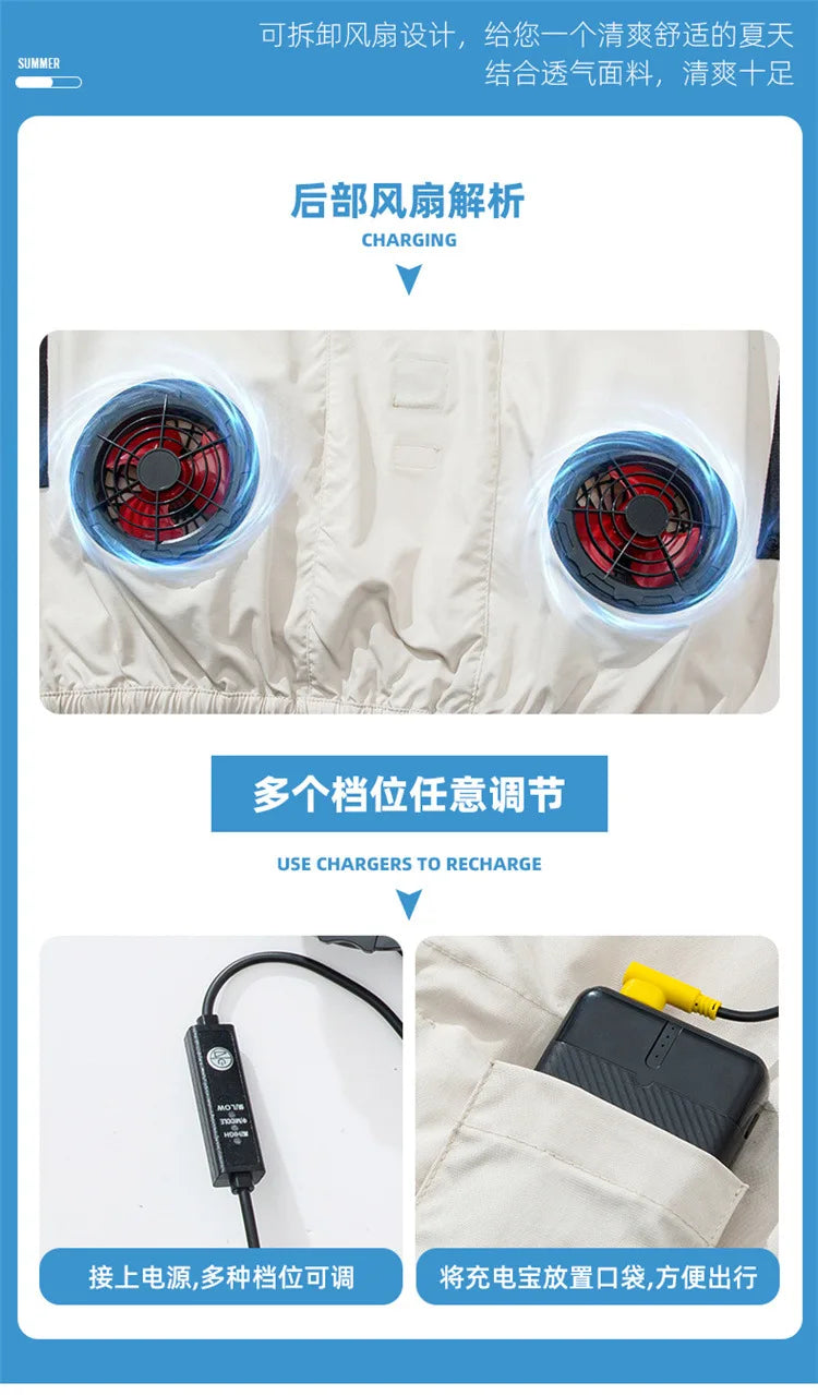 ChillWear Cooling Work Overalls for Summer ATHLEXES
