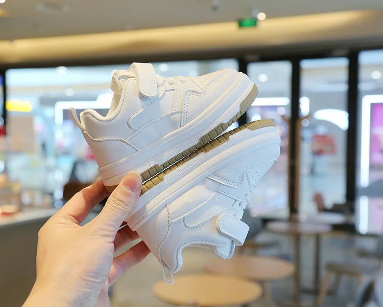 Kids' White Anti-Slip Sports Shoes for All Seasons ATHLEXES