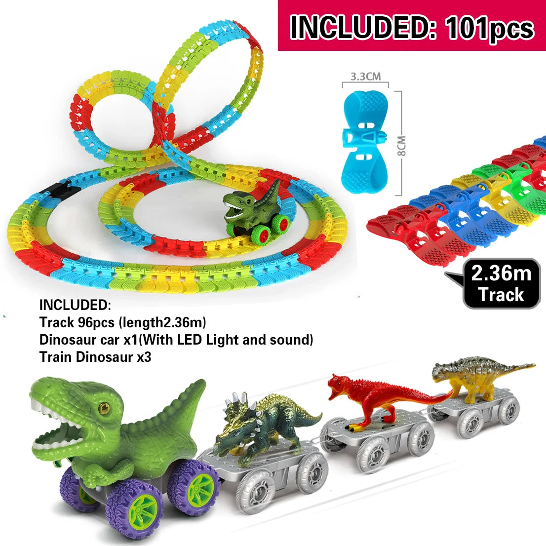 DinoTrack Flexi Race Set for Boys' Adventure ATHLEXES